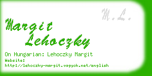 margit lehoczky business card